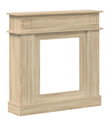 vidaXL Fireplace Surround Sonoma Oak 102 x 26 x 100 cm Engineered Wood