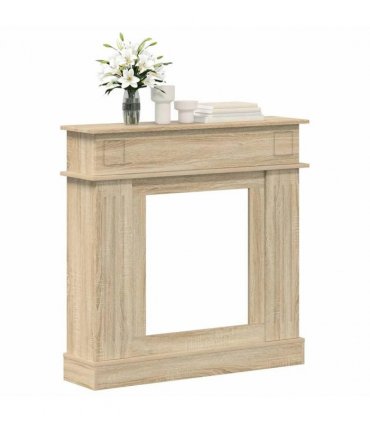 vidaXL Fireplace Surround Sonoma Oak 102 x 26 x 100 cm Engineered Wood