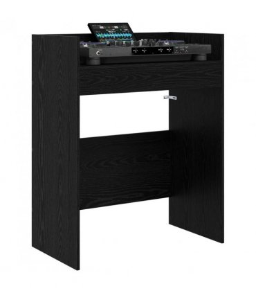 vidaXL DJ Table Black Oak 82 x 45 x 102 cm Engineered Wood