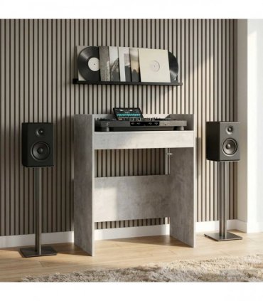 vidaXL DJ Table Concrete Grey 82 x 45 x 102 cm Engineered Wood