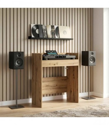vidaXL DJ Table Artisan Oak 82 x 45 x 102 cm Engineered Wood