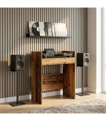 vidaXL DJ Table Old Wood 102 x 45 x 102 cm Engineered Wood