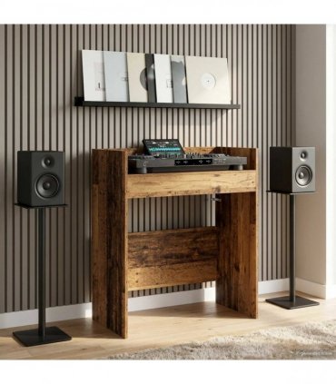 vidaXL DJ Table Old Wood 82 x 45 x 102 cm Engineered Wood