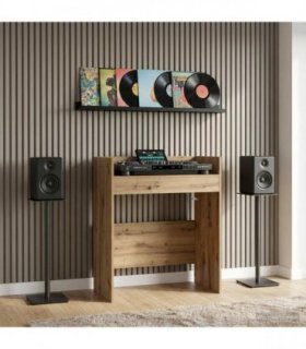 vidaXL DJ Table Artisan Oak 62 x 45 x 102 cm Engineered Wood