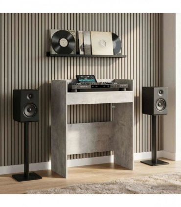 vidaXL DJ Table Concrete Grey 62 x 45 x 102 cm Engineered Wood