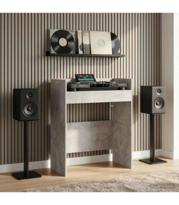 vidaXL DJ Table Concrete Grey 62 x 45 x 102 cm Engineered Wood