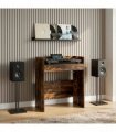 vidaXL DJ Table Smoked Oak 62 x 45 x 102 cm Engineered Wood