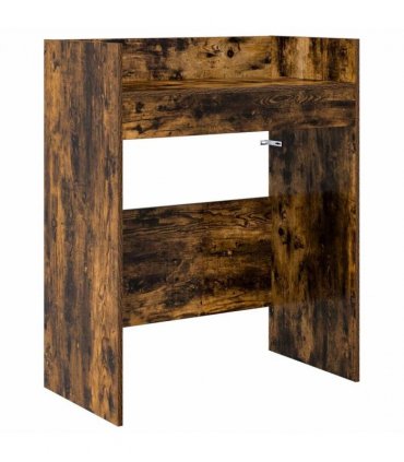 vidaXL DJ Table Smoked Oak 62 x 45 x 102 cm Engineered Wood