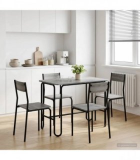 vidaXL Dining Table 100 x 50 x 75 cm Engineered Wood Grey Sonoma