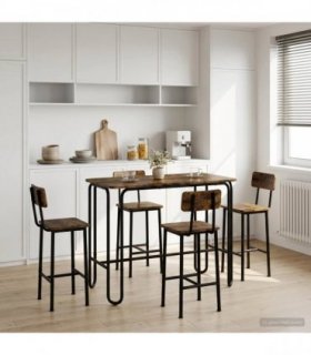 vidaXL Dining Table 100 x 50 x 75 cm Engineered Wood Smoked Oak