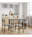 vidaXL Dining Table 100 x 50 x 75 cm Engineered Wood Concrete Grey