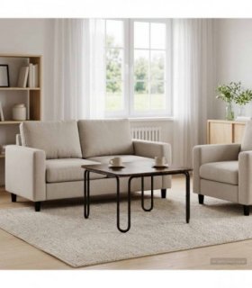 vidaXL Coffee Table Smoked Oak 59 x 59 x 45 cm Engineered Wood