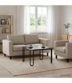 vidaXL Coffee Table Black 100 x 100 x 45 cm Engineered Wood