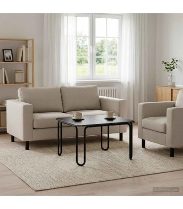 vidaXL Coffee Table Black 100 x 100 x 45 cm Engineered Wood