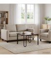 vidaXL Coffee Table Smoked Oak 100 x 100 x 45 cm Engineered Wood