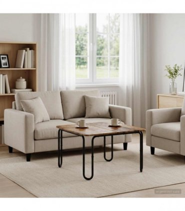 vidaXL Coffee Table Old Wood 59 x 59 x 45 cm Engineered Wood