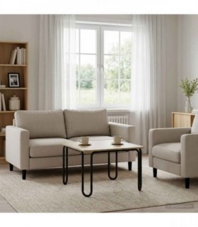vidaXL Coffee Table Sonoma Oak 59 x 59 x 45 cm Engineered Wood
