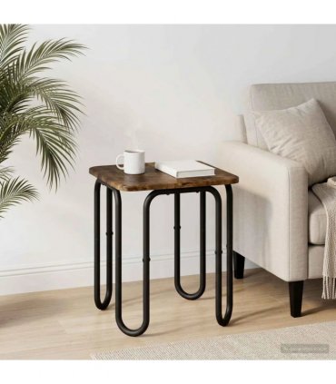 vidaXL Coffee Table Smoked Oak 40 x 40 x 45 cm Engineered Wood
