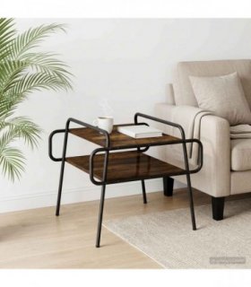 vidaXL Coffee Table Smoked Oak 50 x 50 x 51 cm Engineered Wood