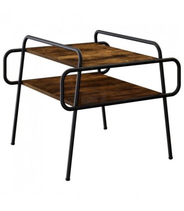 vidaXL Coffee Table Smoked Oak 50 x 50 x 51 cm Engineered Wood