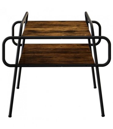 vidaXL Coffee Table Smoked Oak 50 x 50 x 51 cm Engineered Wood