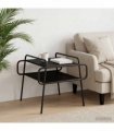 vidaXL Coffee Table Black Oak 50 x 50 x 51 cm Engineered Wood