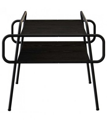 vidaXL Coffee Table Black Oak 50 x 50 x 51 cm Engineered Wood