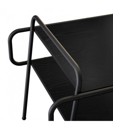 vidaXL Coffee Table Black Oak 50 x 50 x 51 cm Engineered Wood