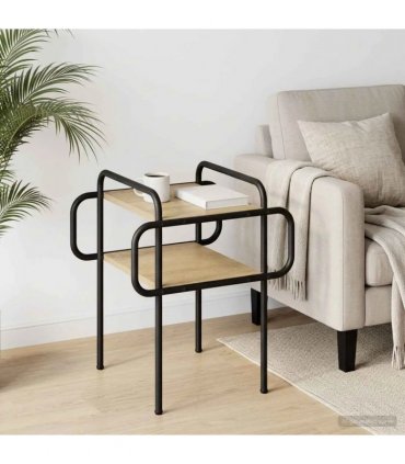 vidaXL Coffee Table Sonoma Oak 40 x 40 x 51 cm Engineered Wood