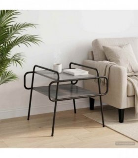 vidaXL Coffee Table Grey Sonoma 50 x 50 x 51 cm Engineered Wood