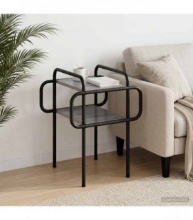 vidaXL Coffee Table Grey Sonoma 40 x 40 x 51 cm Engineered Wood