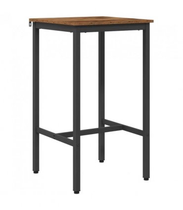 vidaXL Bar Table 52 x 52 x 90 cm Engineered Wood Old Wood Rectangular