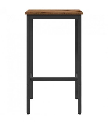 vidaXL Bar Table 52 x 52 x 90 cm Engineered Wood Old Wood Rectangular