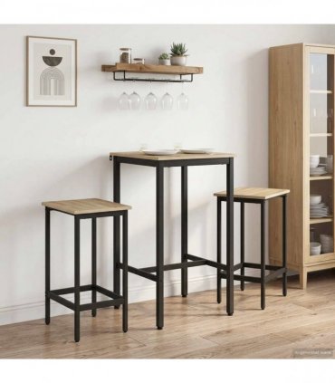 vidaXL Bar Table 52 x 52 x 90 cm Engineered Wood Sonoma Oak