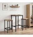 vidaXL Bar Table 52 x 52 x 90 cm Engineered Wood Sonoma Oak