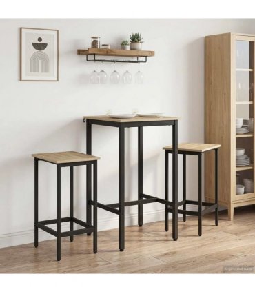 vidaXL Bar Table 52 x 52 x 90 cm Engineered Wood Sonoma Oak