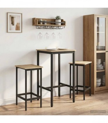 vidaXL Bar Table 52 x 52 x 110 cm Engineered Wood Sonoma Oak