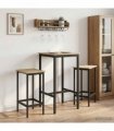 vidaXL Bar Table 52 x 52 x 110 cm Engineered Wood Sonoma Oak