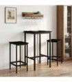vidaXL Bar Table 52 x 52 x 110 cm Engineered Wood Black Oak