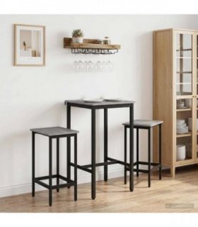 vidaXL Bar Table 52 x 52 x 90 cm Engineered Wood Grey Sonoma