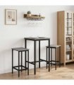vidaXL Bar Table 52 x 52 x 90 cm Engineered Wood Grey Sonoma