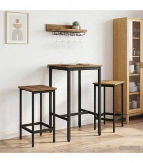 vidaXL Bar Table 52 x 52 x 90 cm Engineered Wood Artisan Oak