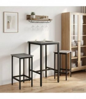 vidaXL Bar Stool 2 pcs Grey Sonoma 40 x 32 x 64 cm Engineered Wood