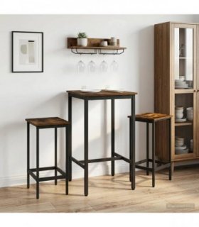 vidaXL Bar Stool 2 pcs Smoked Oak 40 x 32 x 64 cm Engineered Wood