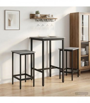vidaXL Bar Stool 2 pcs Grey Sonoma 40 x 32 x 74 cm Engineered Wood