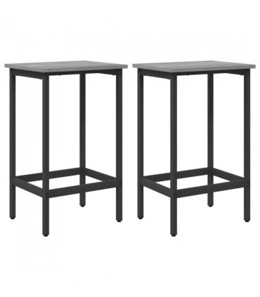 vidaXL Bar Stool 2 pcs Grey Sonoma 40 x 32 x 74 cm Engineered Wood