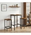 vidaXL Bar Stool 2 pcs Old Wood 40 x 32 x 74 cm Engineered Wood