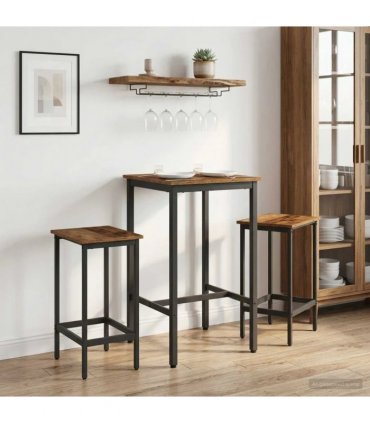 vidaXL Bar Stool 2 pcs Old Wood 40 x 32 x 74 cm Engineered Wood