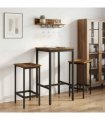 vidaXL Bar Stool 2 pcs Old Wood 40 x 32 x 64 cm Engineered Wood