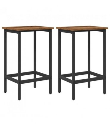 vidaXL Bar Stool 2 pcs Old Wood 40 x 32 x 64 cm Engineered Wood